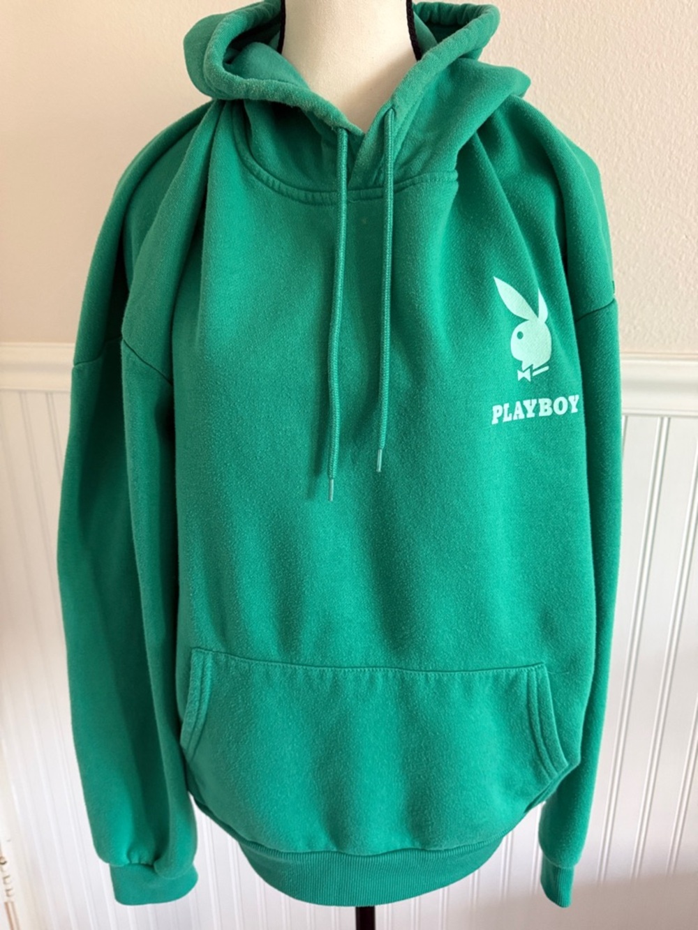 PLAYBOY Emerald Green Logo Pullover Hoodie